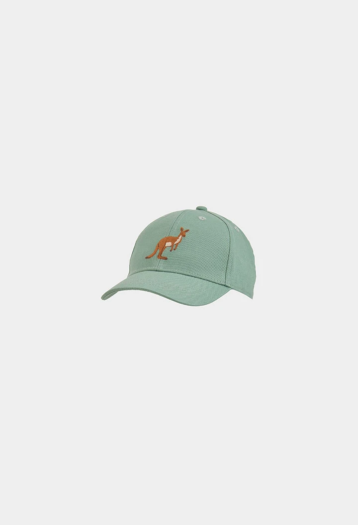 Green cotton kangaroo hat