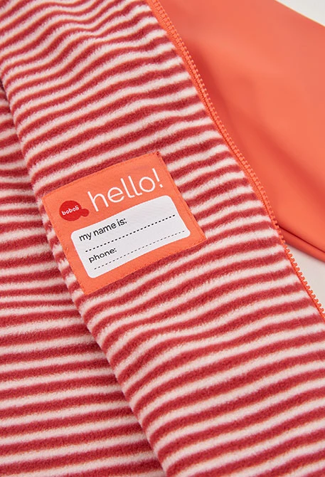 Impermeable con capucha naranja con cremallera
