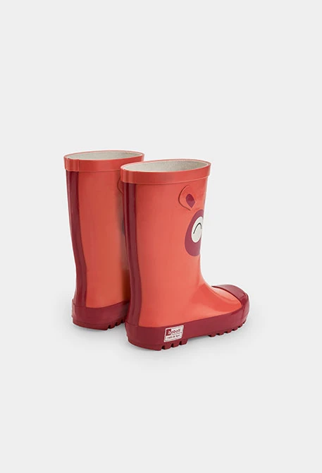Botte orange imprimé hibou