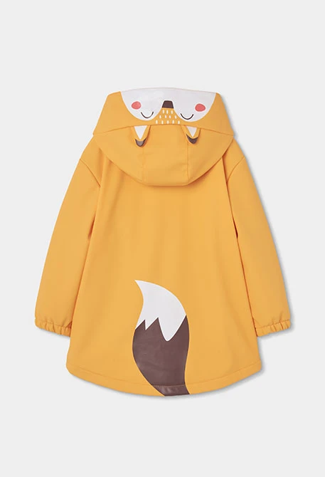 Imperméable à capuche jaune