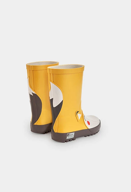 Botte jaune imprimé renard