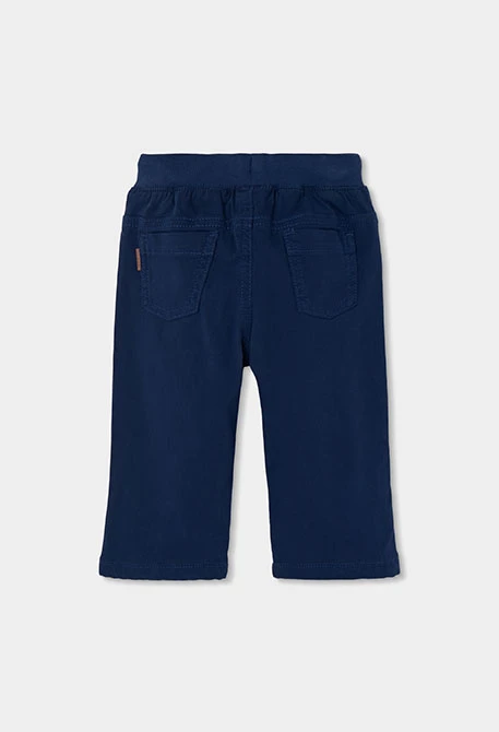 Pantalón forrado niño azul marino con cordón