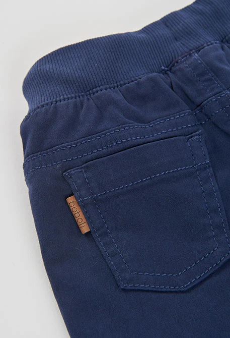 Pantalón forrado niño azul marino con cordón
