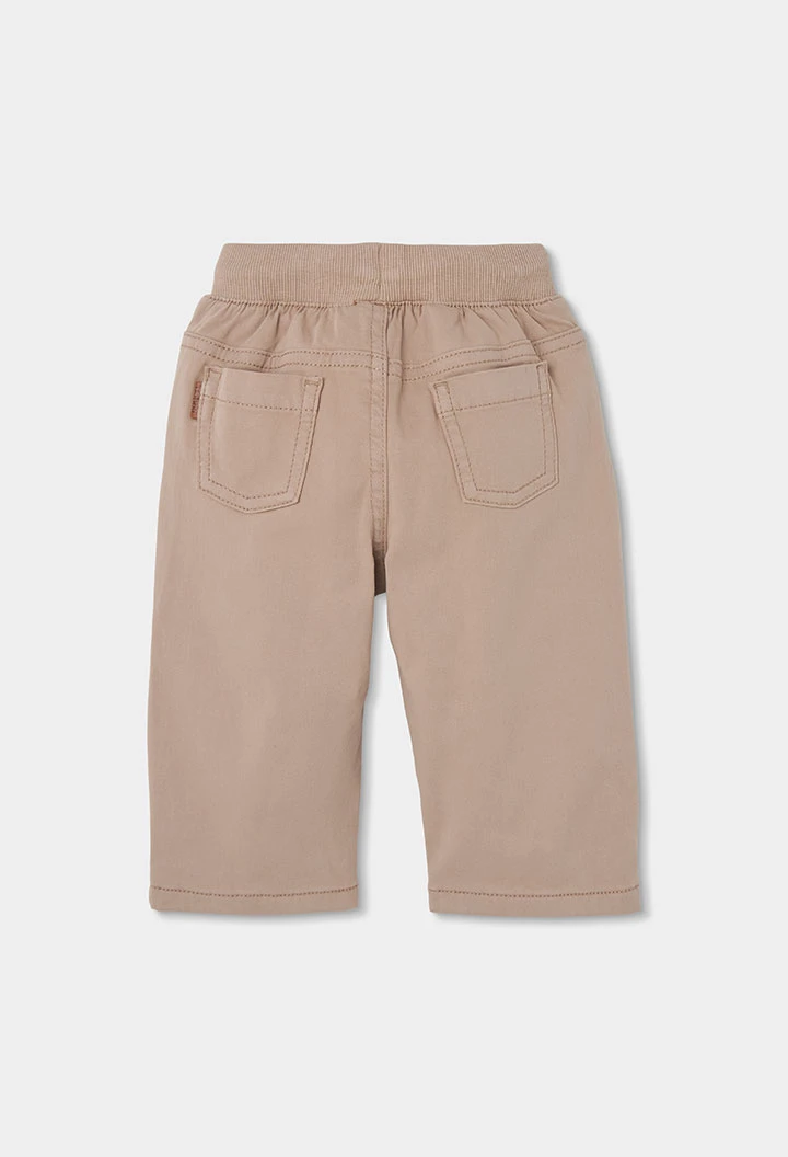 Pantalon doublé garçon marron