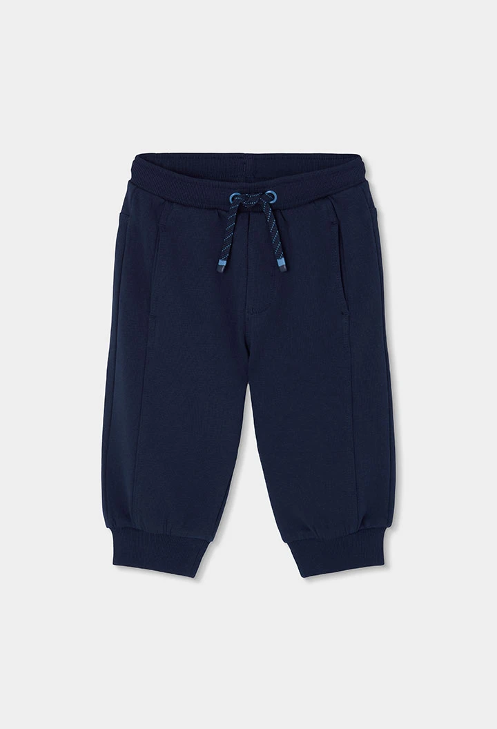 Navy blue boys\' fleece trousers