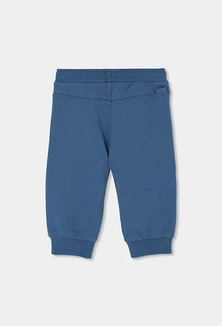 Pantalon molleton garçon bleu avec cordon