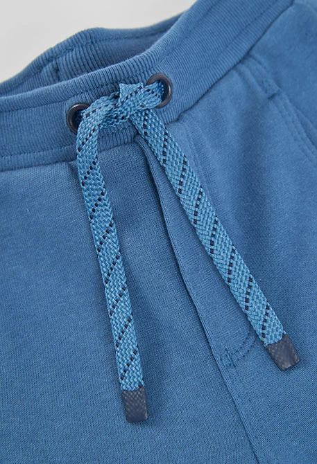Pantalon molleton garçon bleu avec cordon