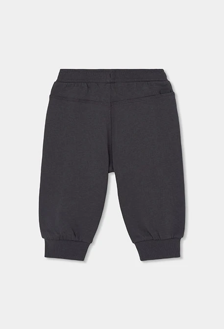 Grauer Jungen-Plüschhose mit Kordelzug