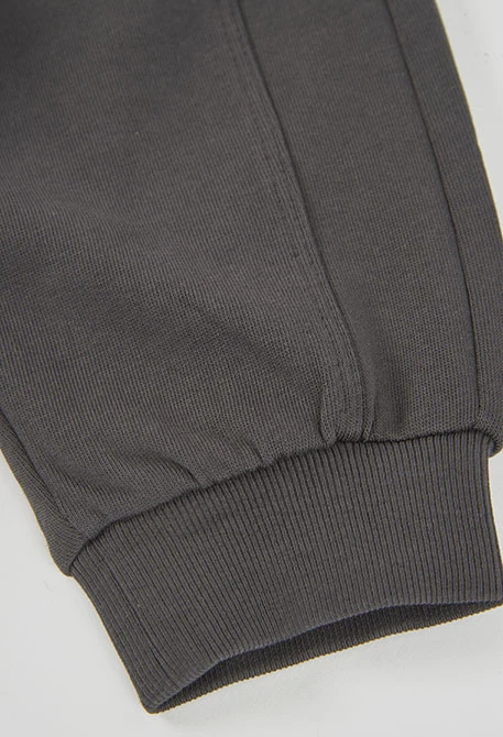 Pantalón felpa niño gris con cordón