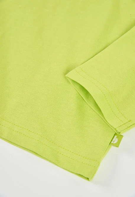 T-shirt en maille garçon vert imprimé Smile