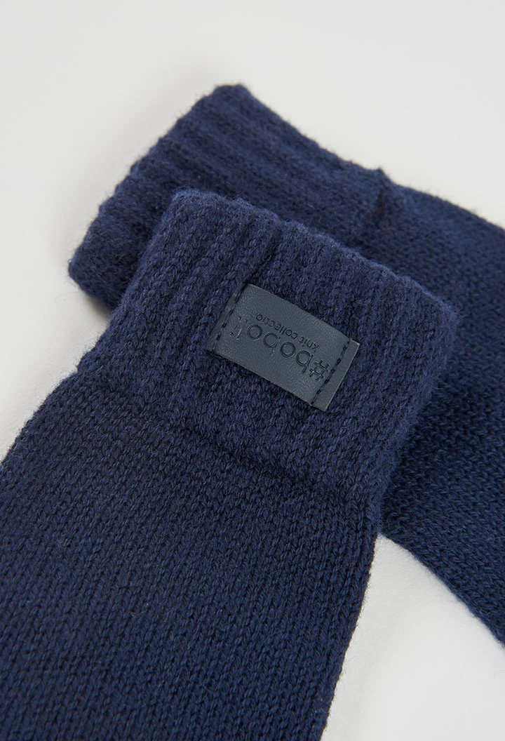 Guant blau marí amb dits multicolor