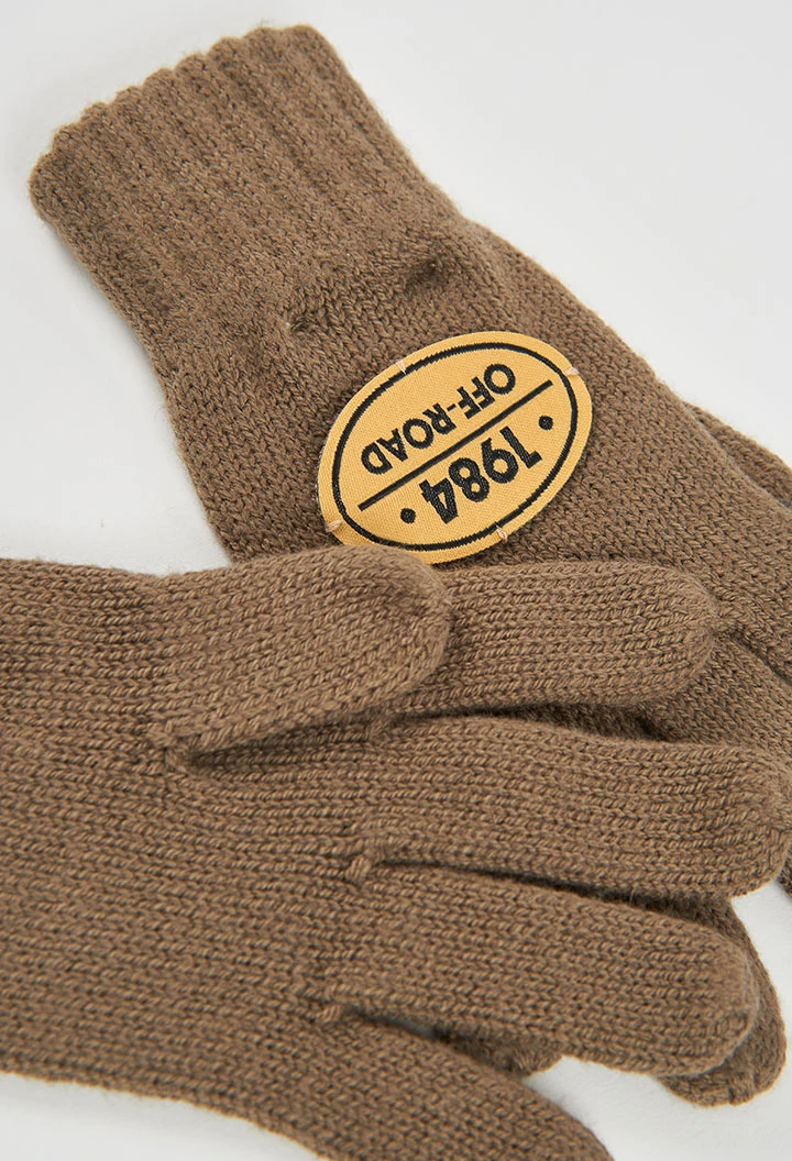 Green gloves with shields
