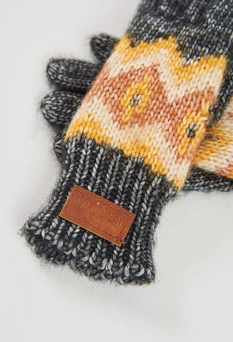 Gant gris chiné avec bordures enfant