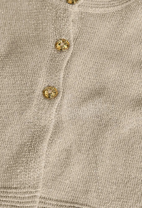 Chaqueta de tricotosa para bebé niña en color beige