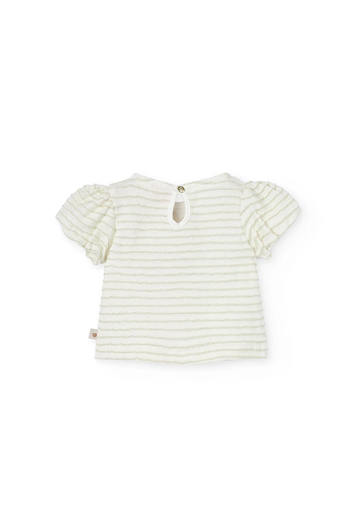 Baby girl's white knit T-shirt