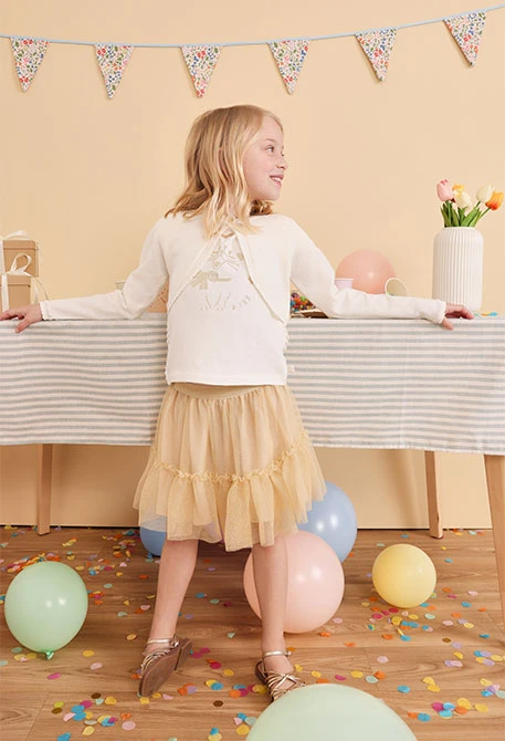 Tüllrock für Baby-Mädchen in Beige