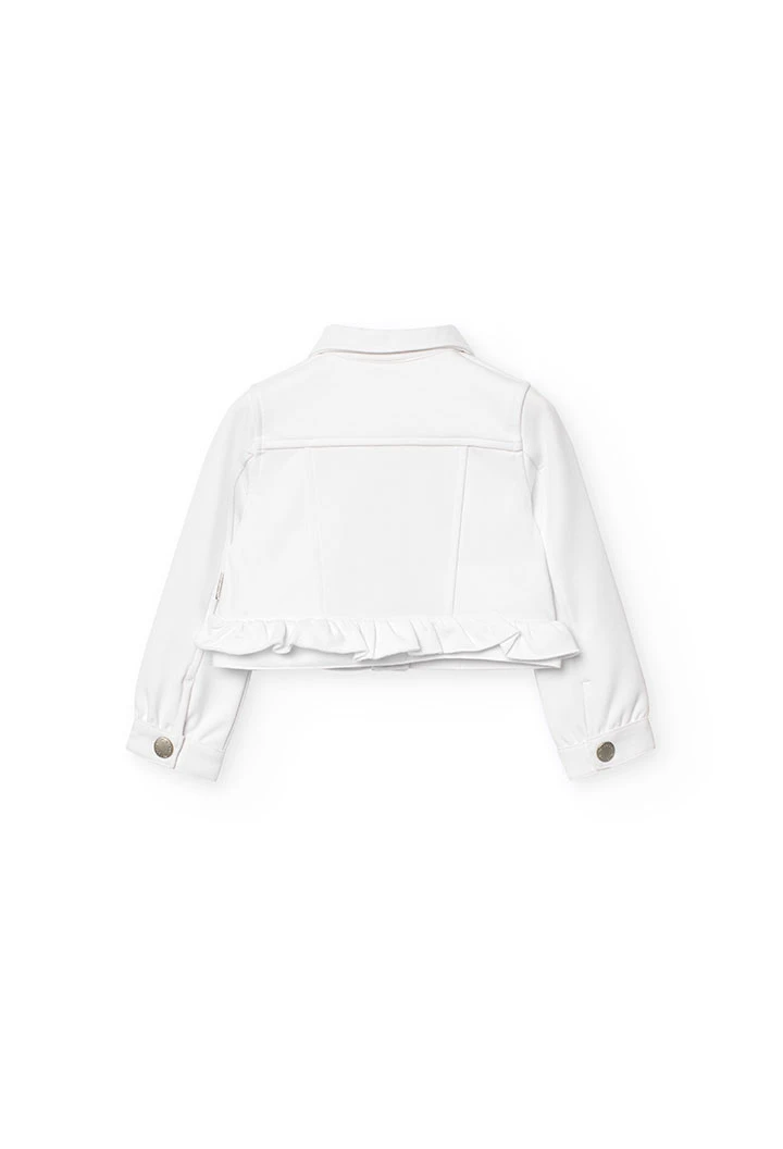 Veste en maille pour bébé fille de couleur blanche