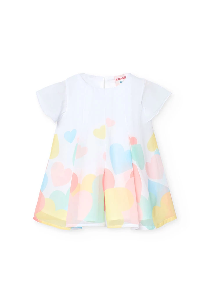 Chiffonkleid für Baby Mädchen in Weiß