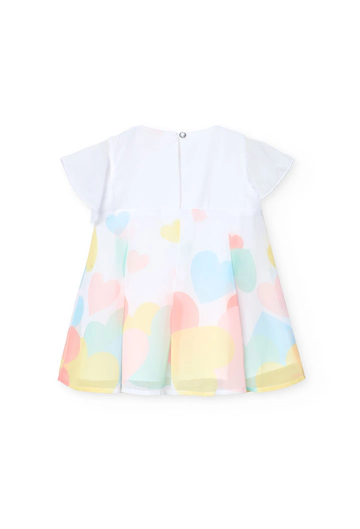 Chiffonkleid für Baby Mädchen in Weiß