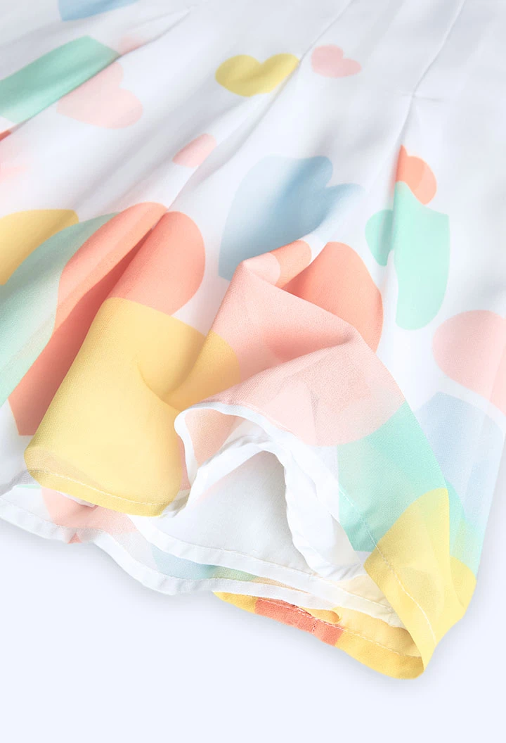 Robe en mousseline pour bébé fille de couleur blanche