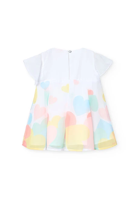 Chiffonkleid für Baby Mädchen in Weiß