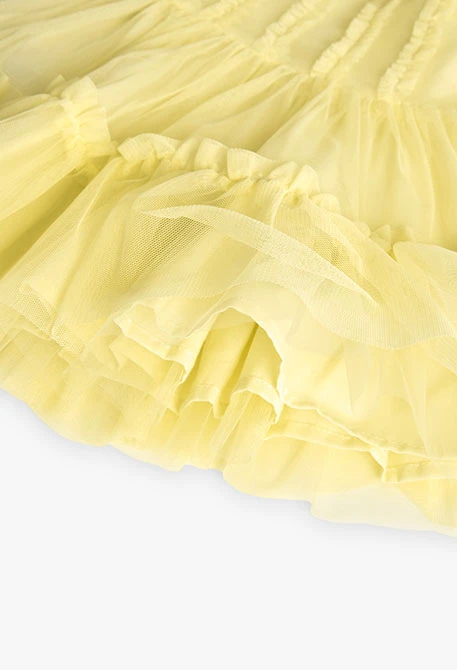 Vestido de tul para bebé niña en color amarillo