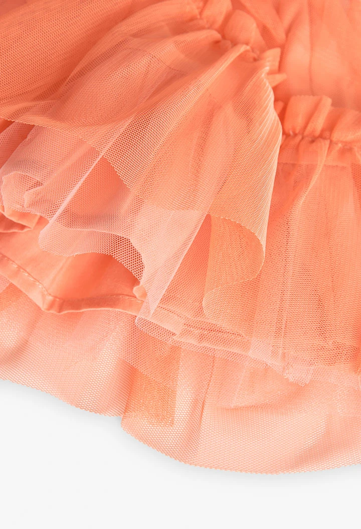 Kinderkleid aus Tüll in Orange