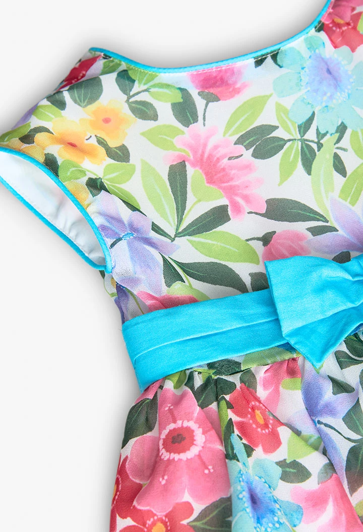 Robe en mousseline pour bébé fille avec imprimé fleuri.