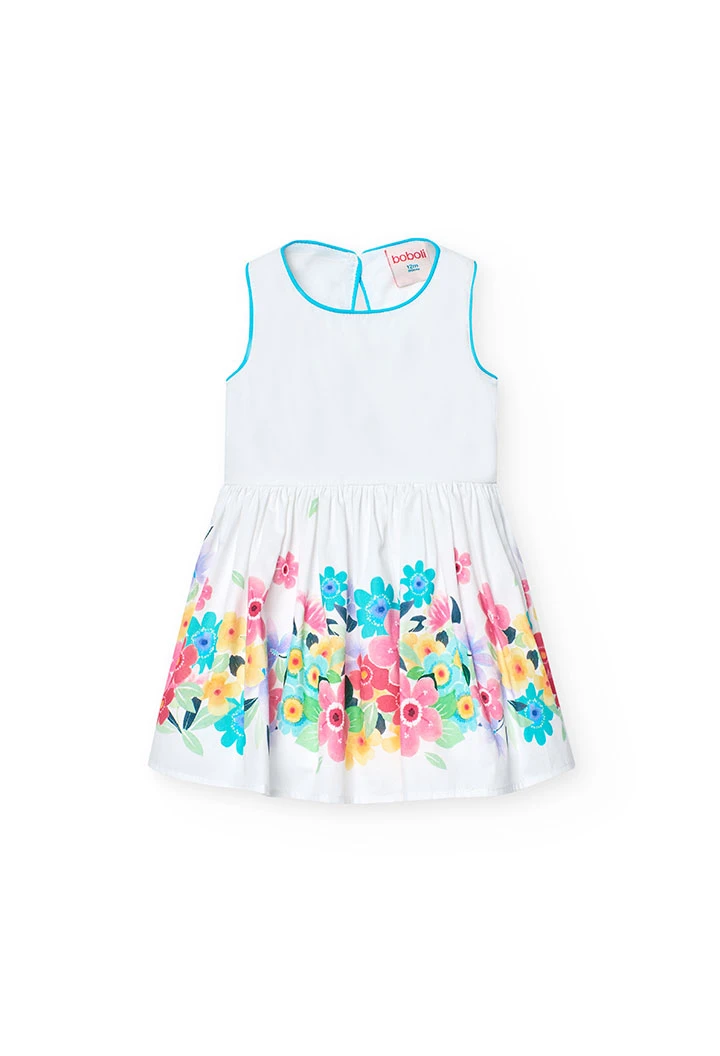 Robe en satin pour bébé fille de couleur blanche