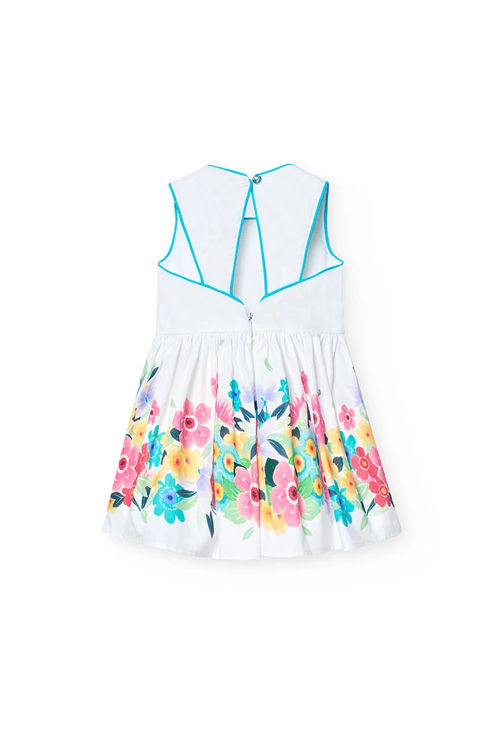 Robe en satin pour bébé fille de couleur blanche