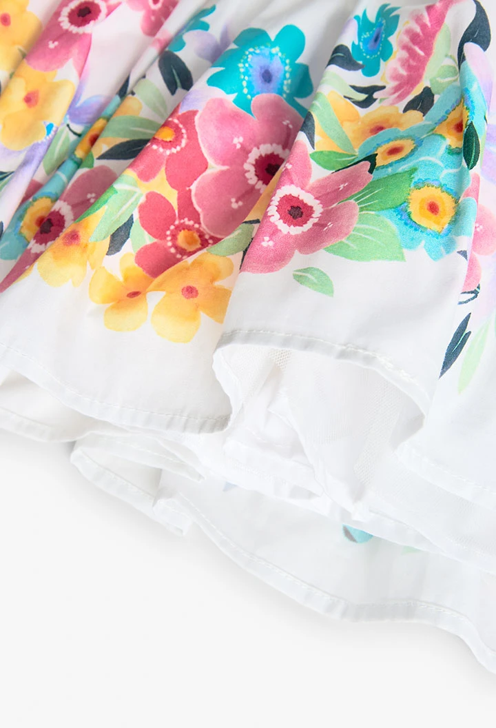 Robe en satin pour bébé fille de couleur blanche