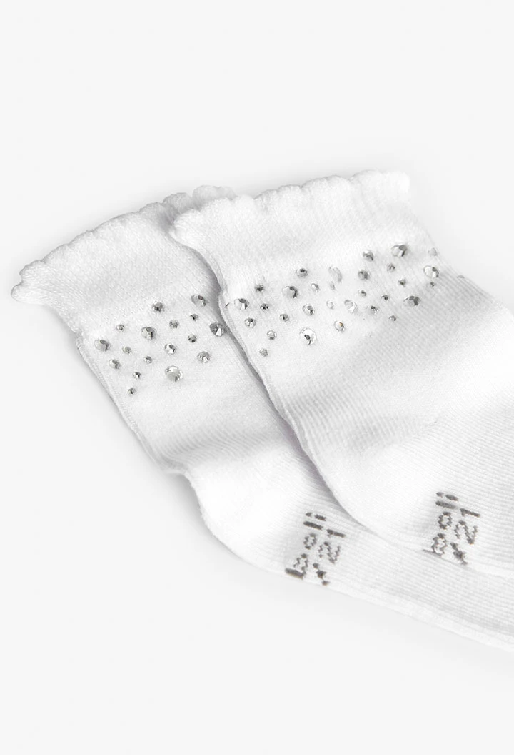 Pack de meias de malha para bebé em branco