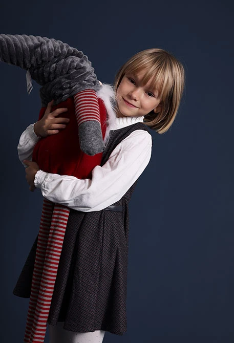 Blusa de menina em popelina branca