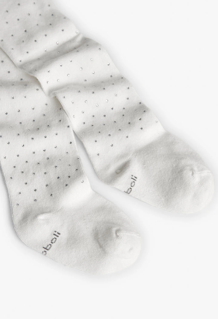 Collant en tricot blanc pour bébé