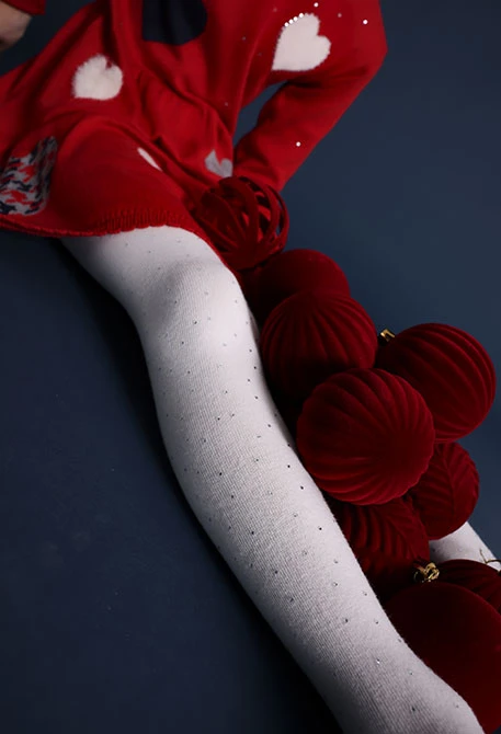 Leotardo bebé punto blanco