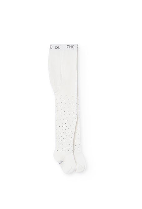 Collant en tricot blanc pour bébé