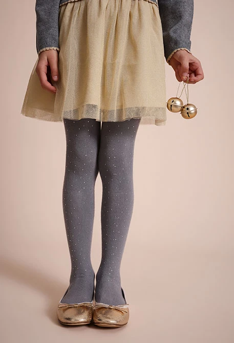 Collants de malha cinza