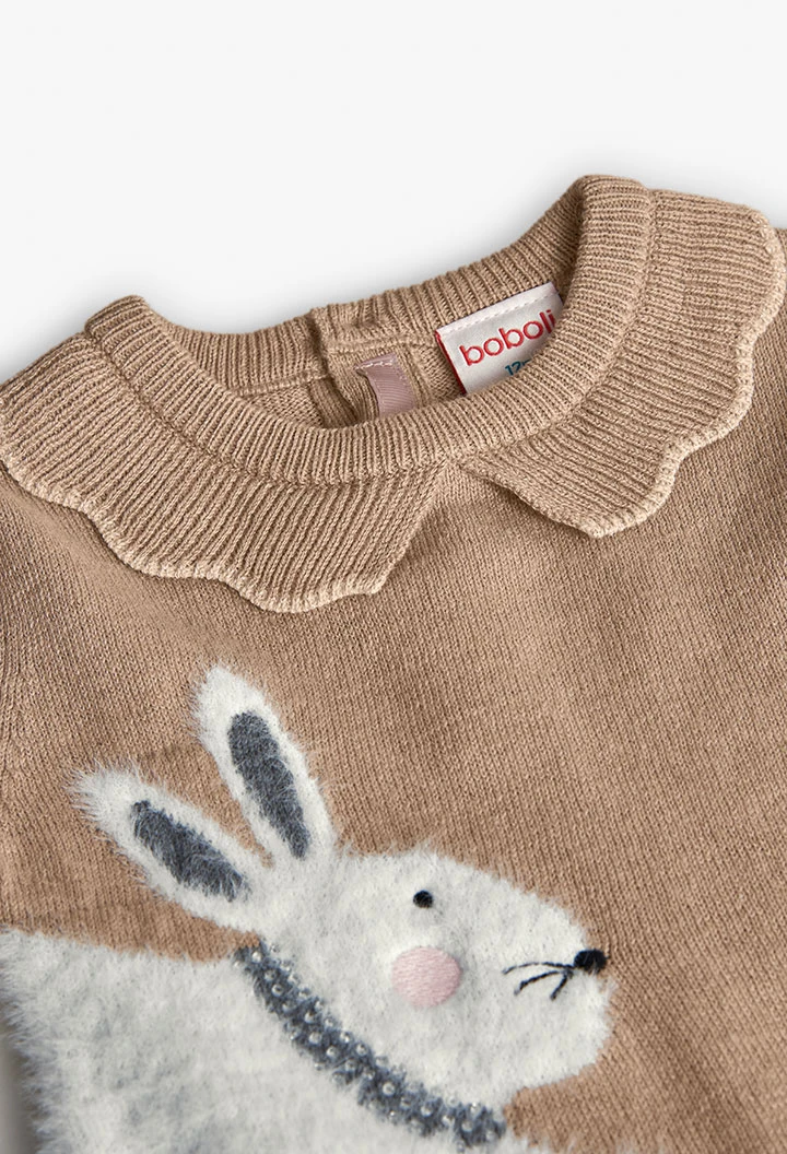 Vestido bege coelhos