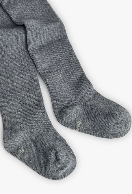 Collant en tricot gris foncé