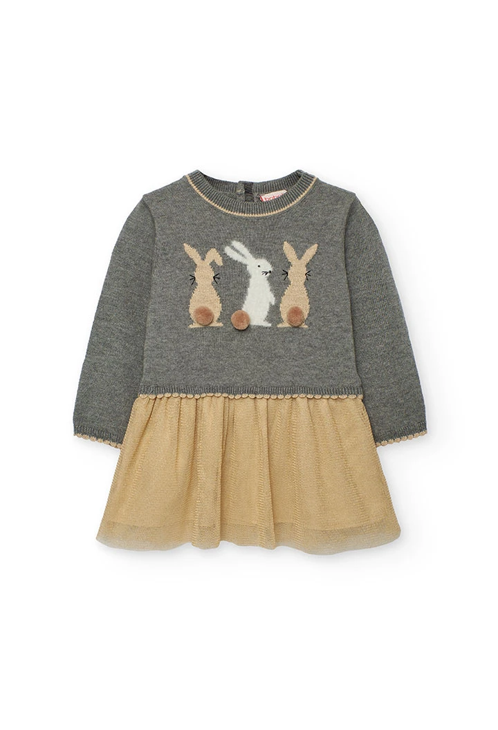 Robe lapins gris