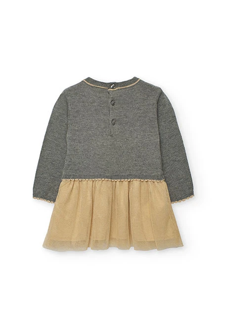 Vestido conejos gris