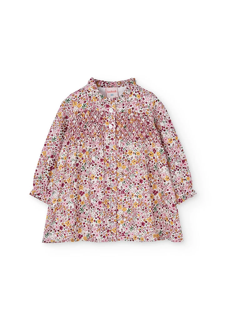 Robe fleurs rose