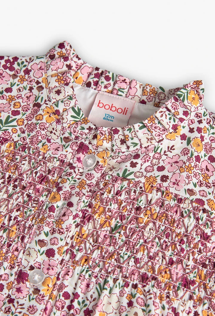 Robe fleurs rose