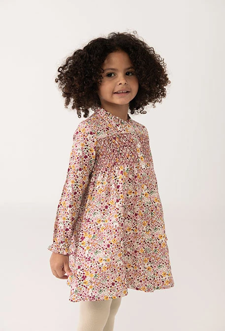 Robe fleurs rose