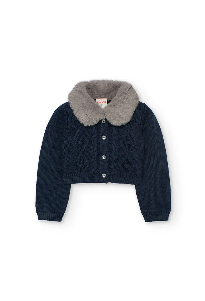 Mädchenjacke in Marineblau