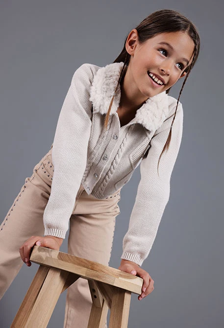 Giacca bambina beige