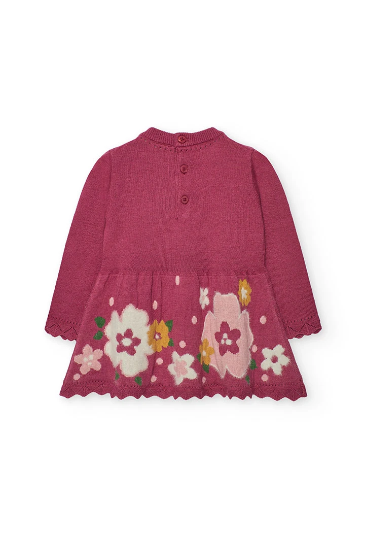 Erdbeerfarbenes Blumenkleid