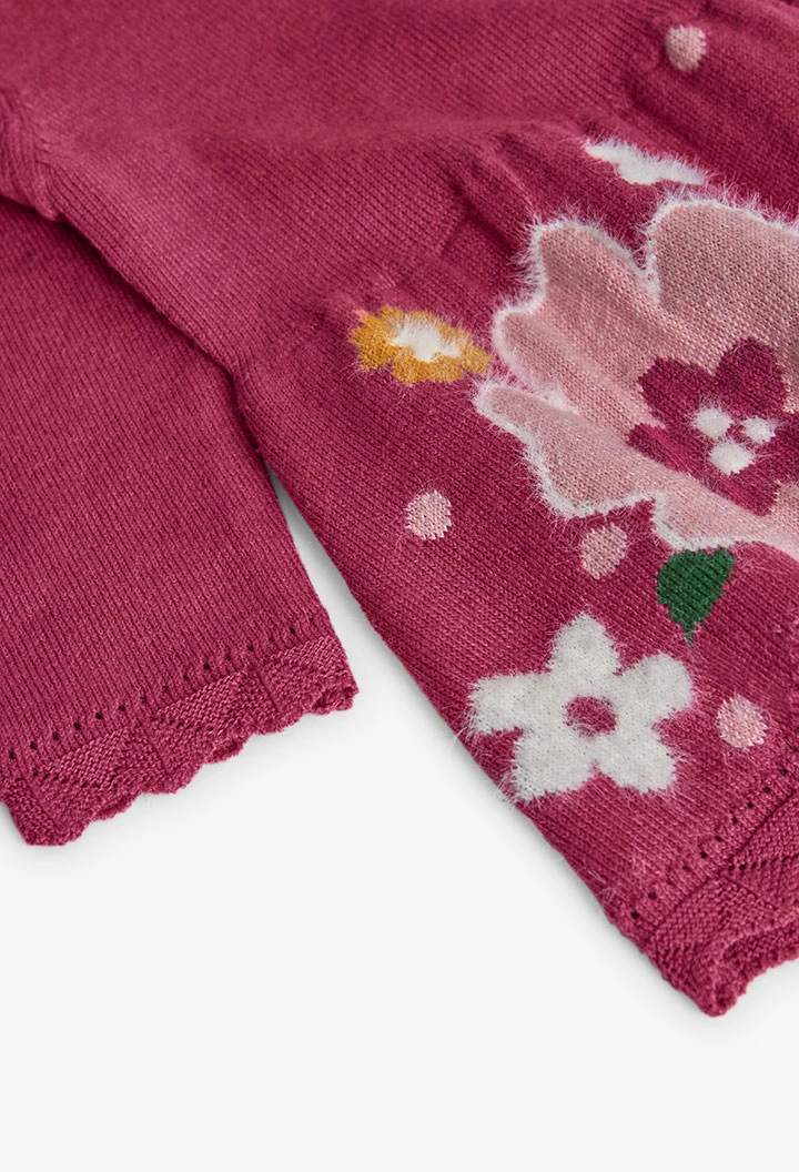 Erdbeerfarbenes Blumenkleid