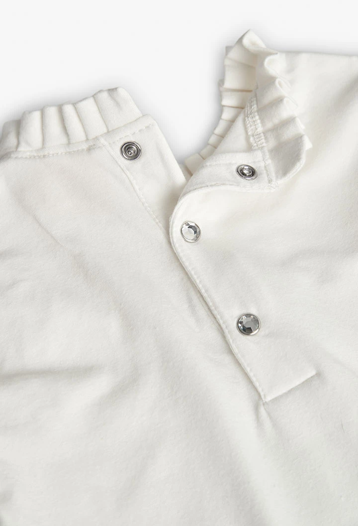 White animal print T-shirt for girls.