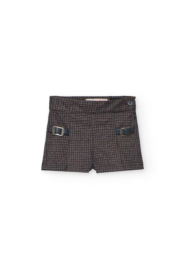 Dark grey houndstooth shorts